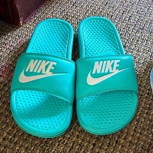 Nike Teal Slide Sandals